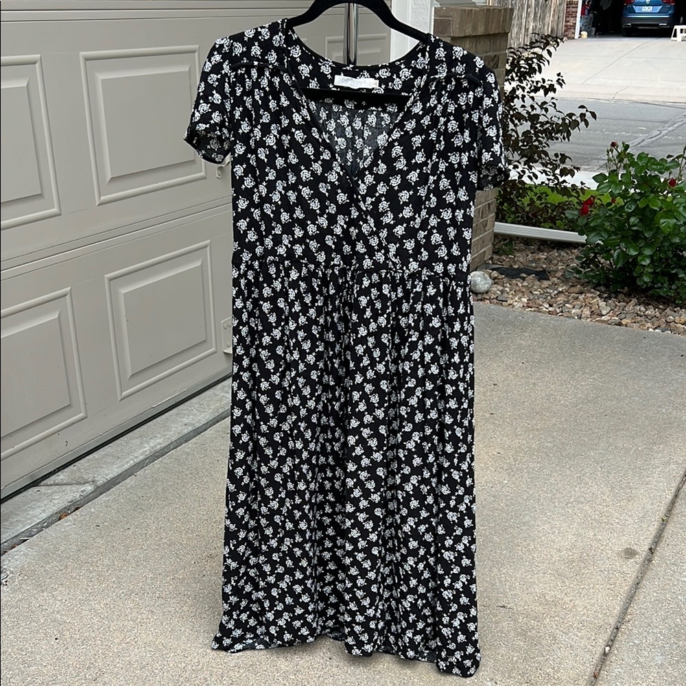 Christy Dawn Black and White Midi Sundress